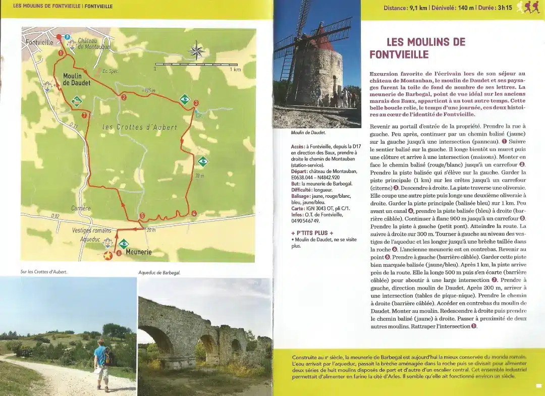 Guide de la randonn&eacute;e de Fontvieille