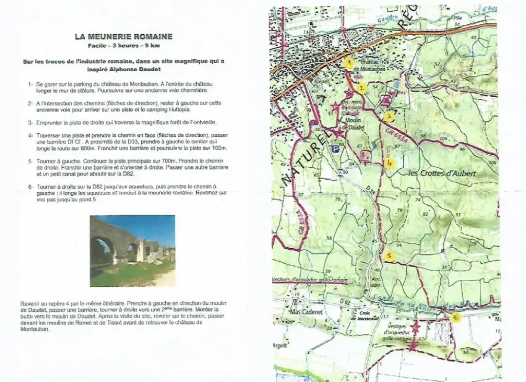 Guide de la randonn&eacute;e de la meunerie romaine